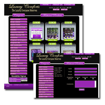 Luxury Comforts Ecommerce Site Setup